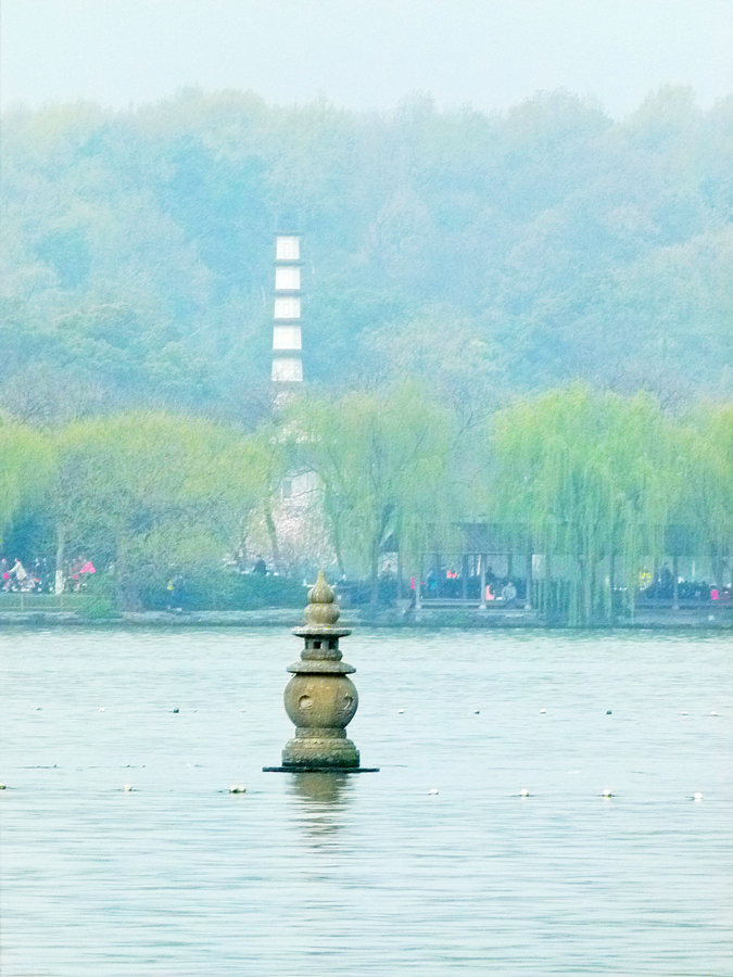 三潭印月圖片，美景與藝術的完美結(jié)合，三潭印月，美景與藝術的完美交融
