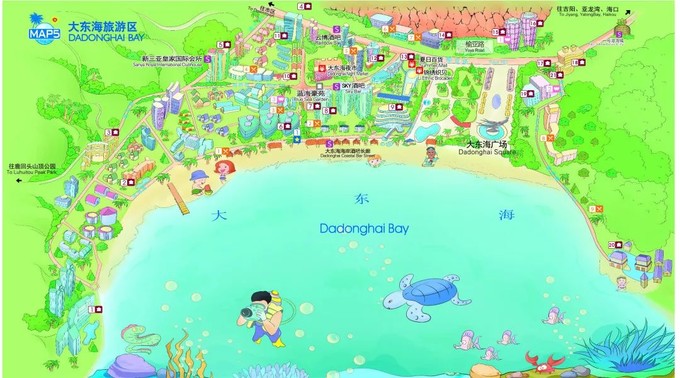 三亞地圖全景圖，探索美麗的海濱城市，三亞全景地圖，探索魅力海濱城市之旅