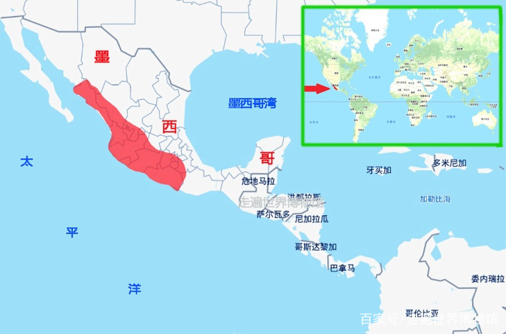 墨西哥地圖與世界地圖，探索地理位置的奧秘，墨西哥與世界地圖，探索地理位置的奇幻之旅